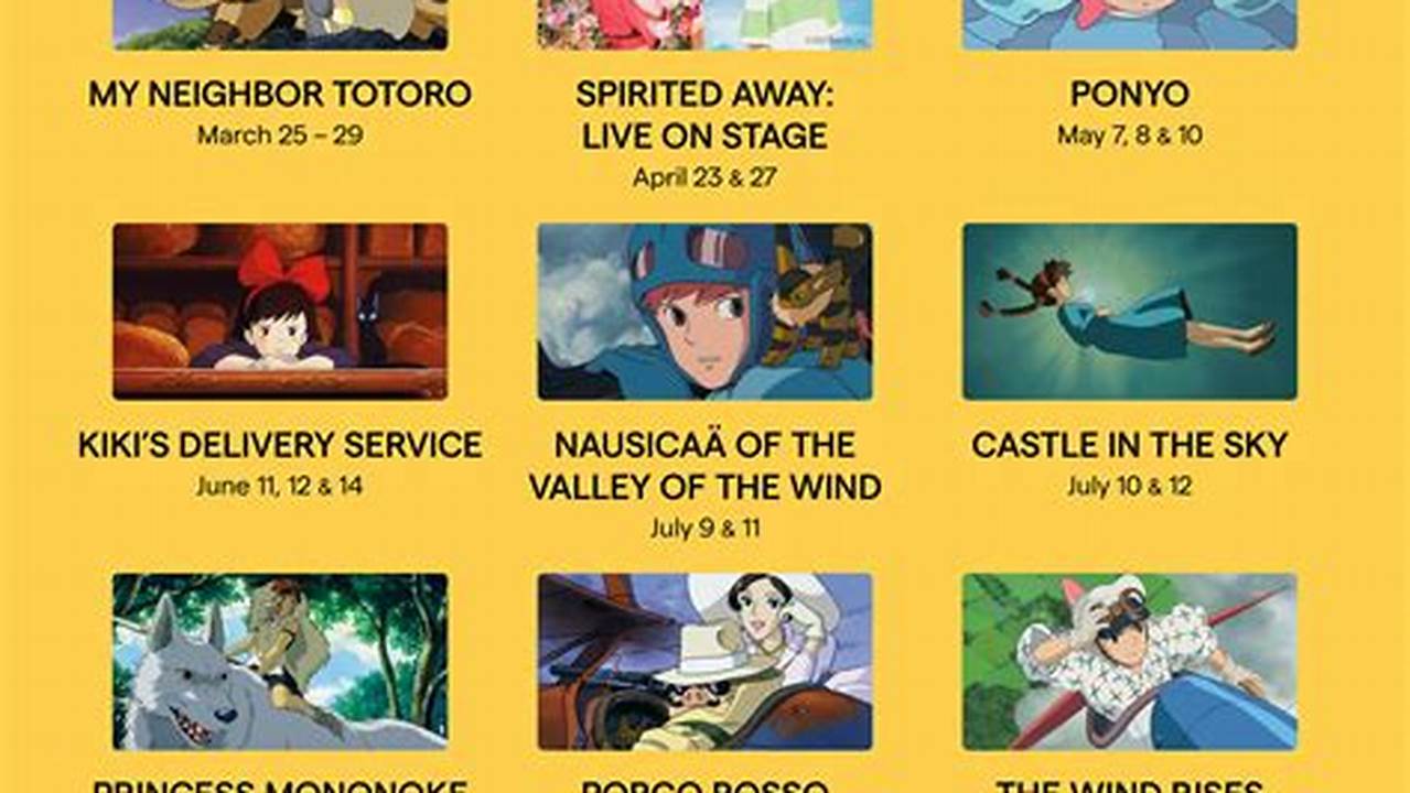 Studio Ghibli Fest 2024 Schedule