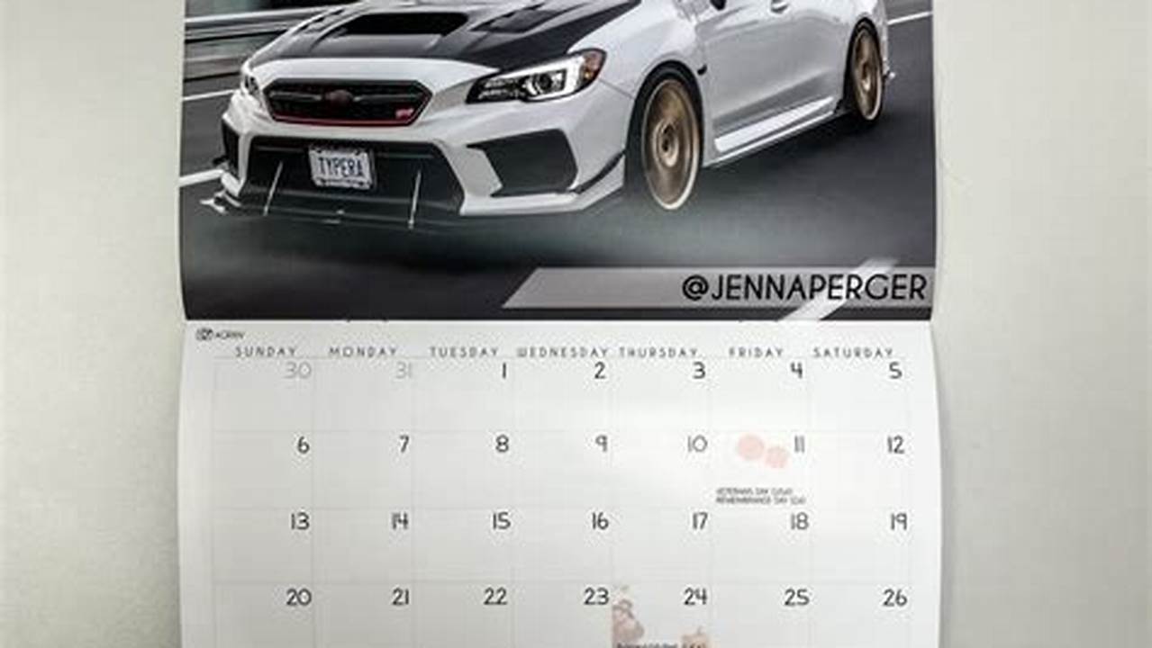 Subaru Calendar 2024