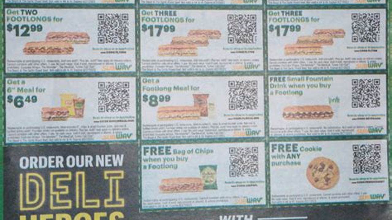 Subway Coupon In Store 2024