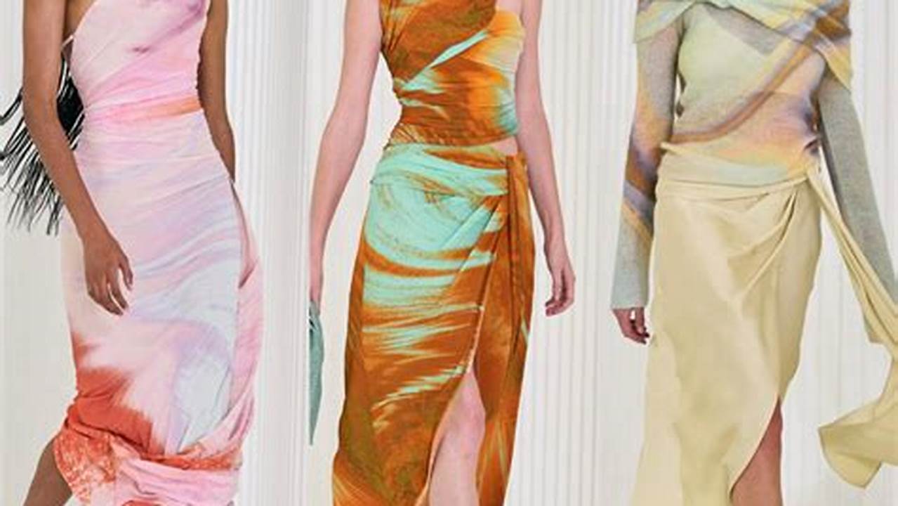 Summer 2024 Ensembles Would Be Dominated With A Color Palette Of Cool Tones, Breathable And Frill Fabrics, Which Stand Out Due To Their Versatile Designs., 2024