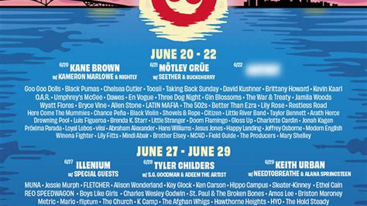 Summerfest Returns June And July 2024 With A Lineup Featuring Tyler Childers, Motley Crue, Keith Urban, And More., 2024