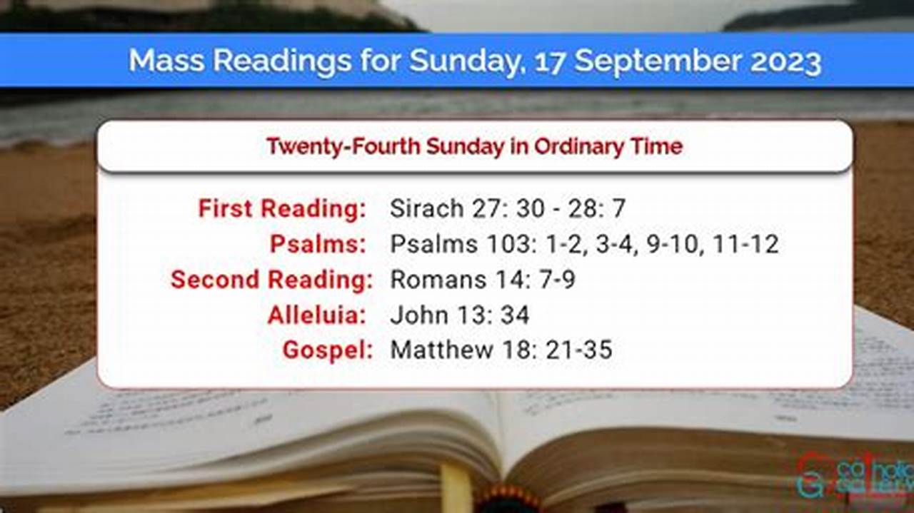 Sunday Readings September 17 2024