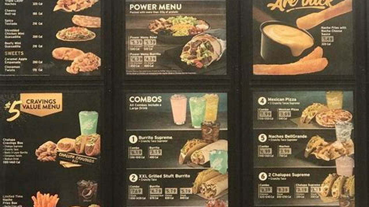 Taco Bell Menu 2024 With Pictures 2024