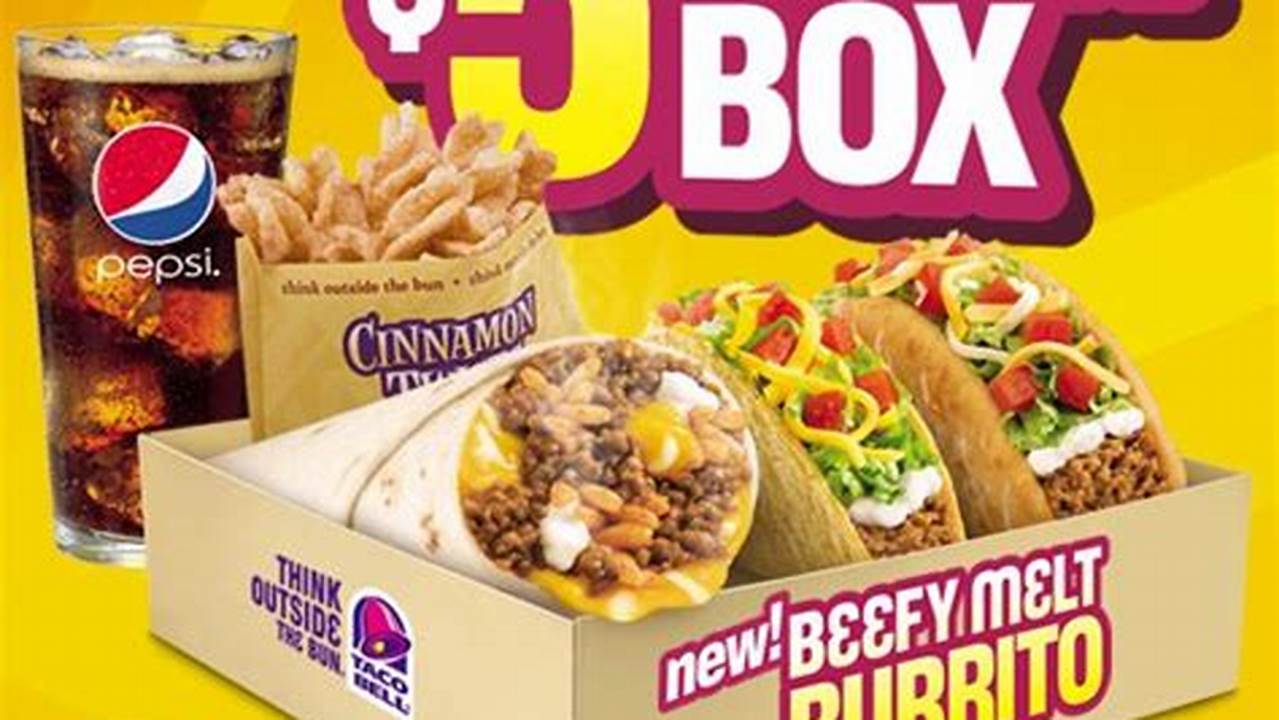 Taco Bell Menu 5 Dollar Box 2024