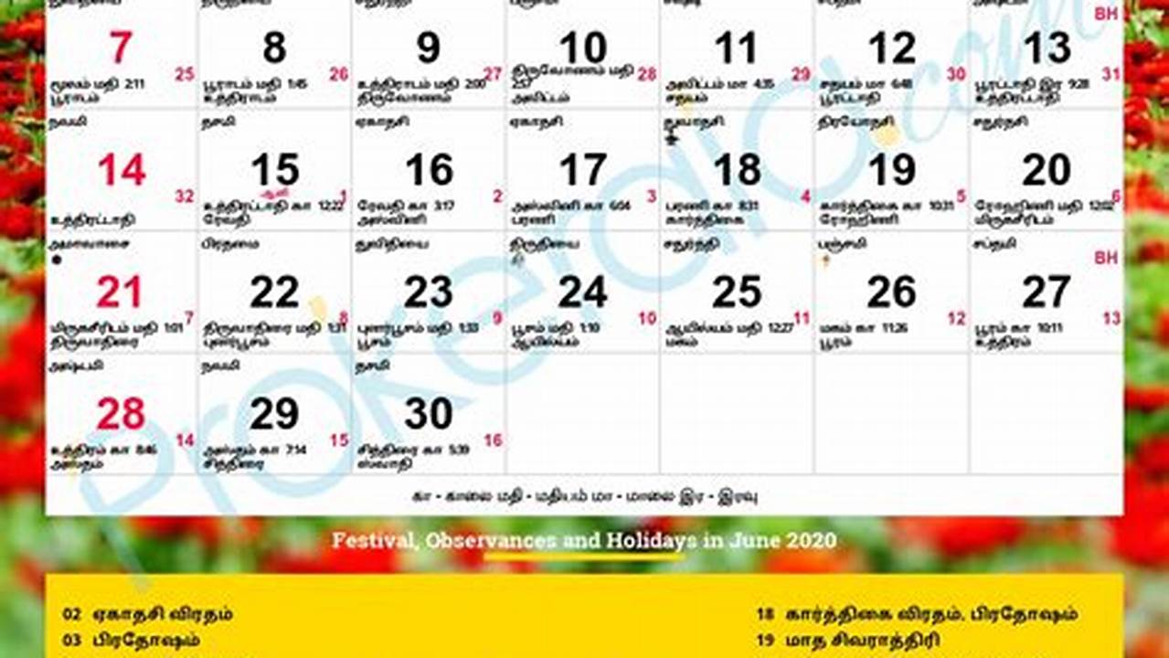 Tamil Calendar 2024 Showing The Complete List Of Tamil Nadu Holidays 2024 And Festival Dates., 2024