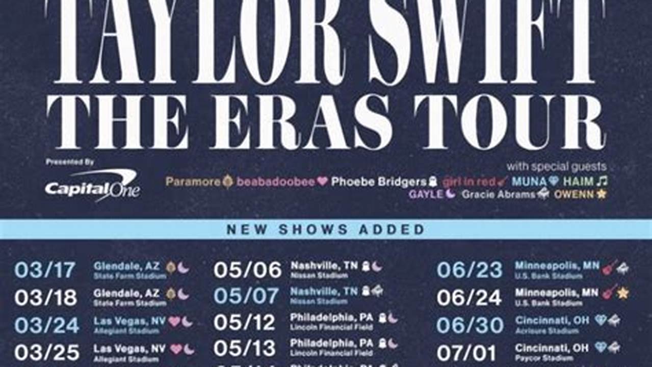 Taylor Swift Eras Schedule 2024