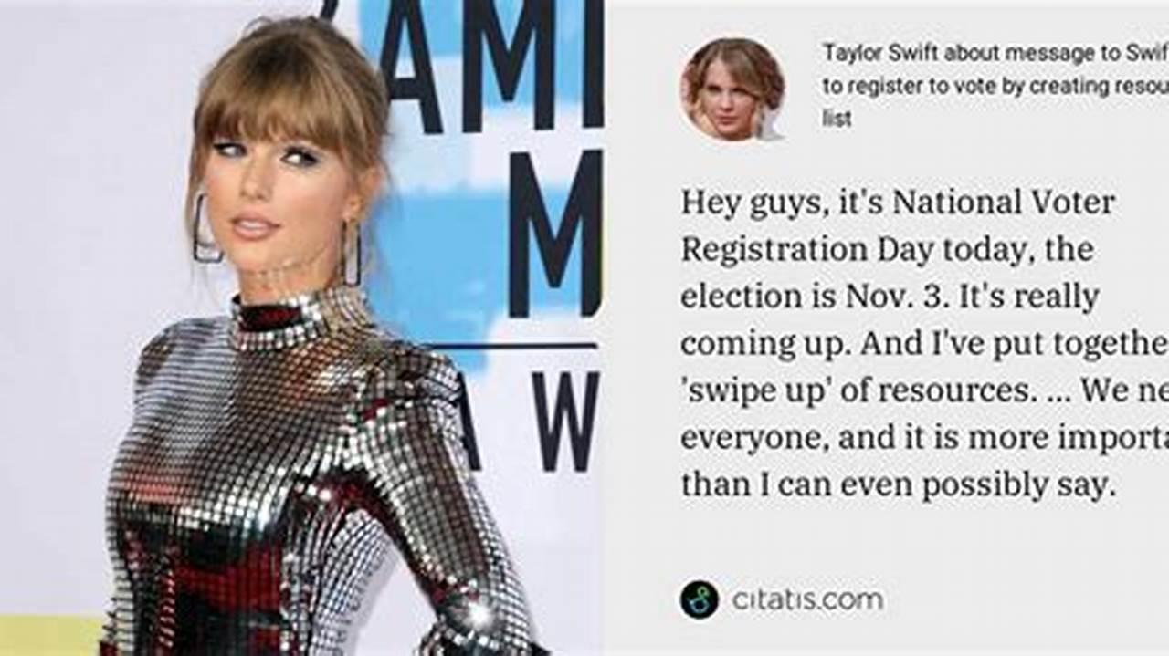 Taylor Swift Voter Registration 2024