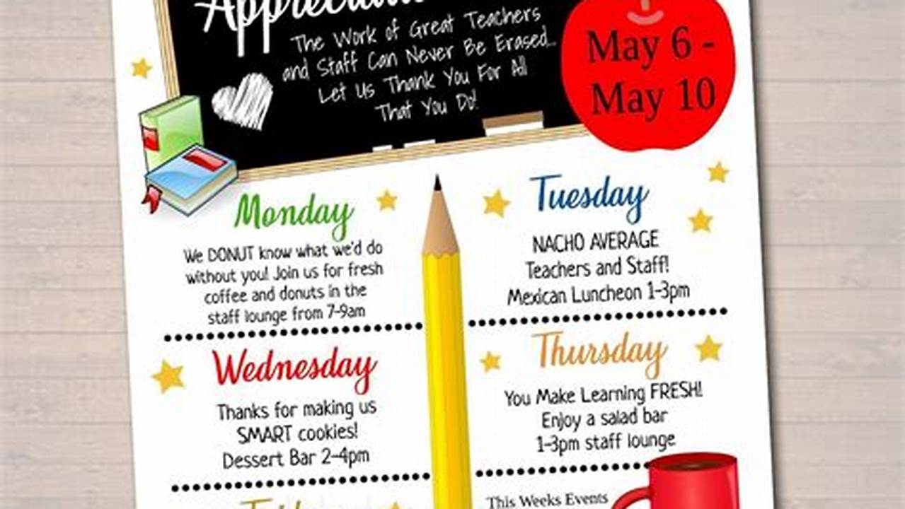 Teacher Appreciation Week 2024 Flyer