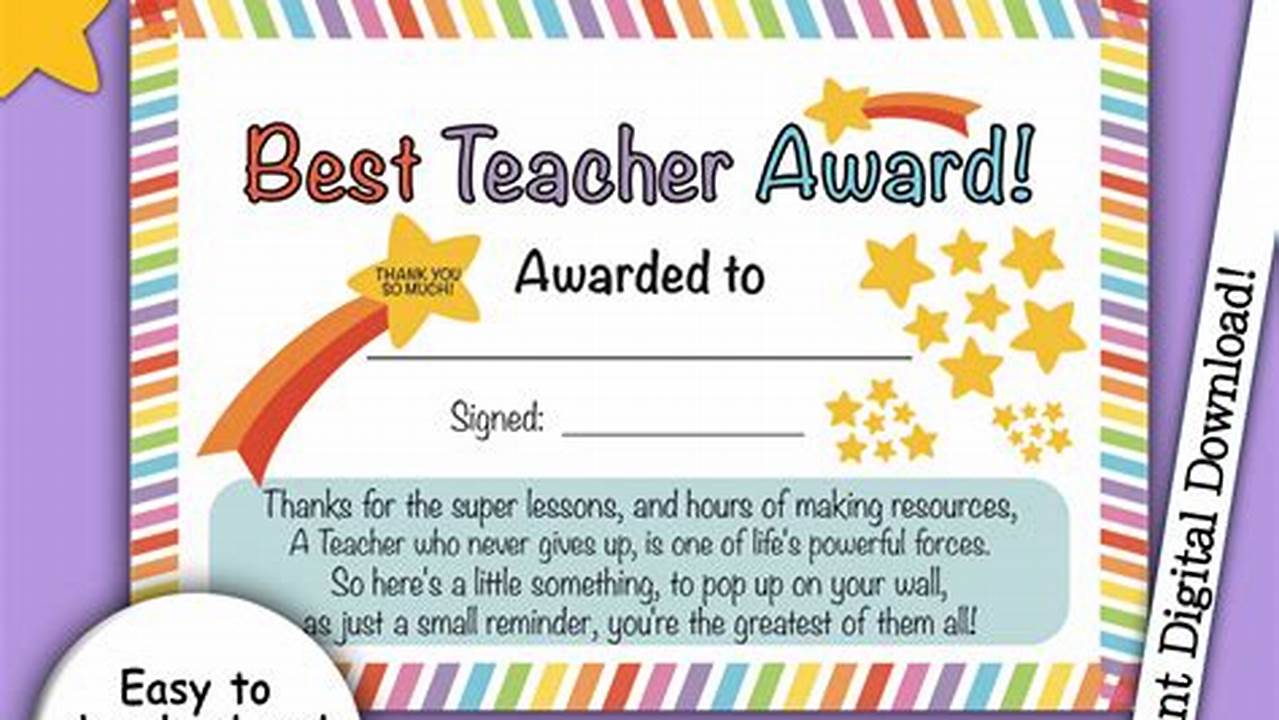 Teacher Awards 2024
