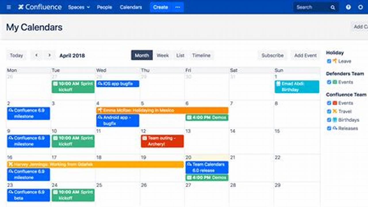 Team Calendar Planning Tool