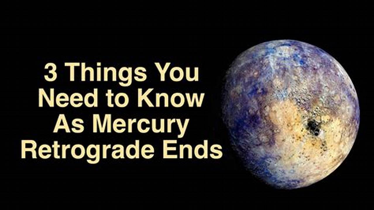 Technically, Mercury Was Wrapping Up Its Retrograde When The Year Started On January 1., 2024