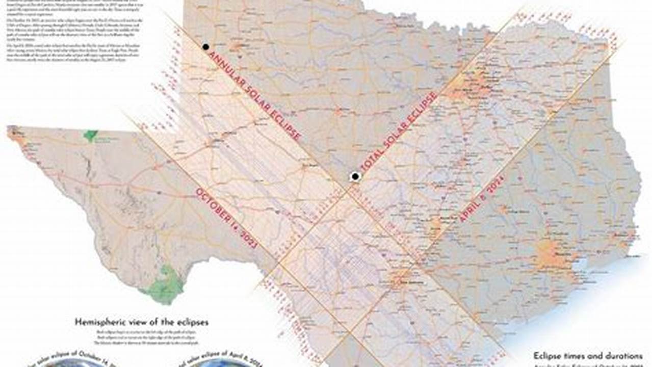 Texas Eclipse 2024 Detailed Map Pdf