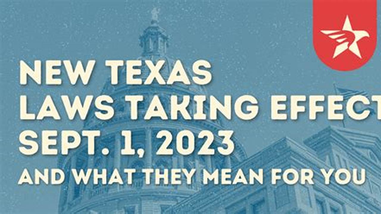 Texas Laws September 1 2024