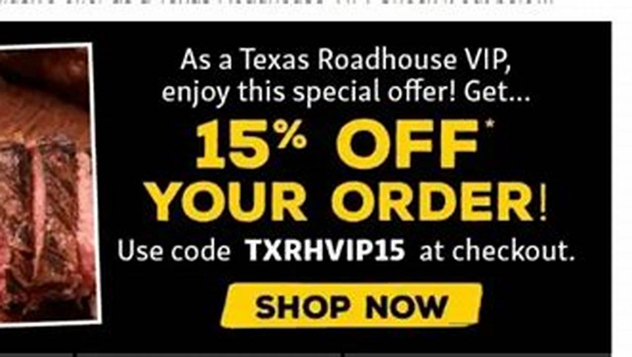 Texas Roadhouse Online Coupons 2024