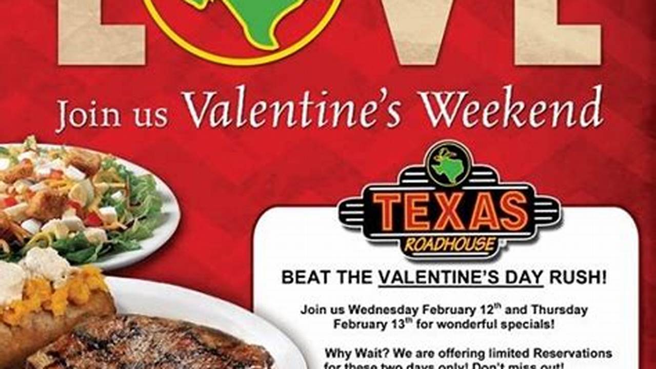 Texas Roadhouse Valentines Day 2024 Menu