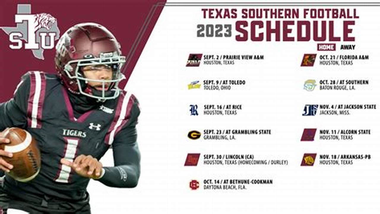 Texas Southern University Football Schedule 2024 Week