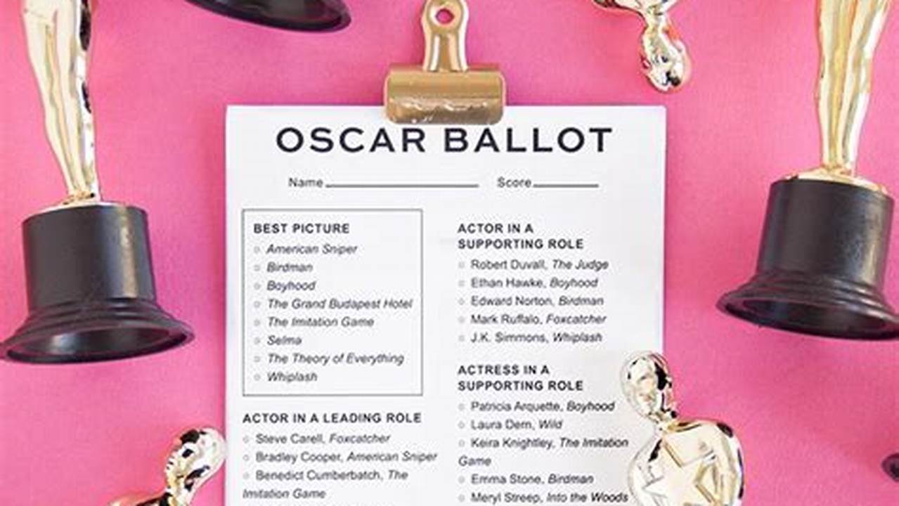 The 2024 Oscar Ballot Promises To Make For An Interesting Night., 2024