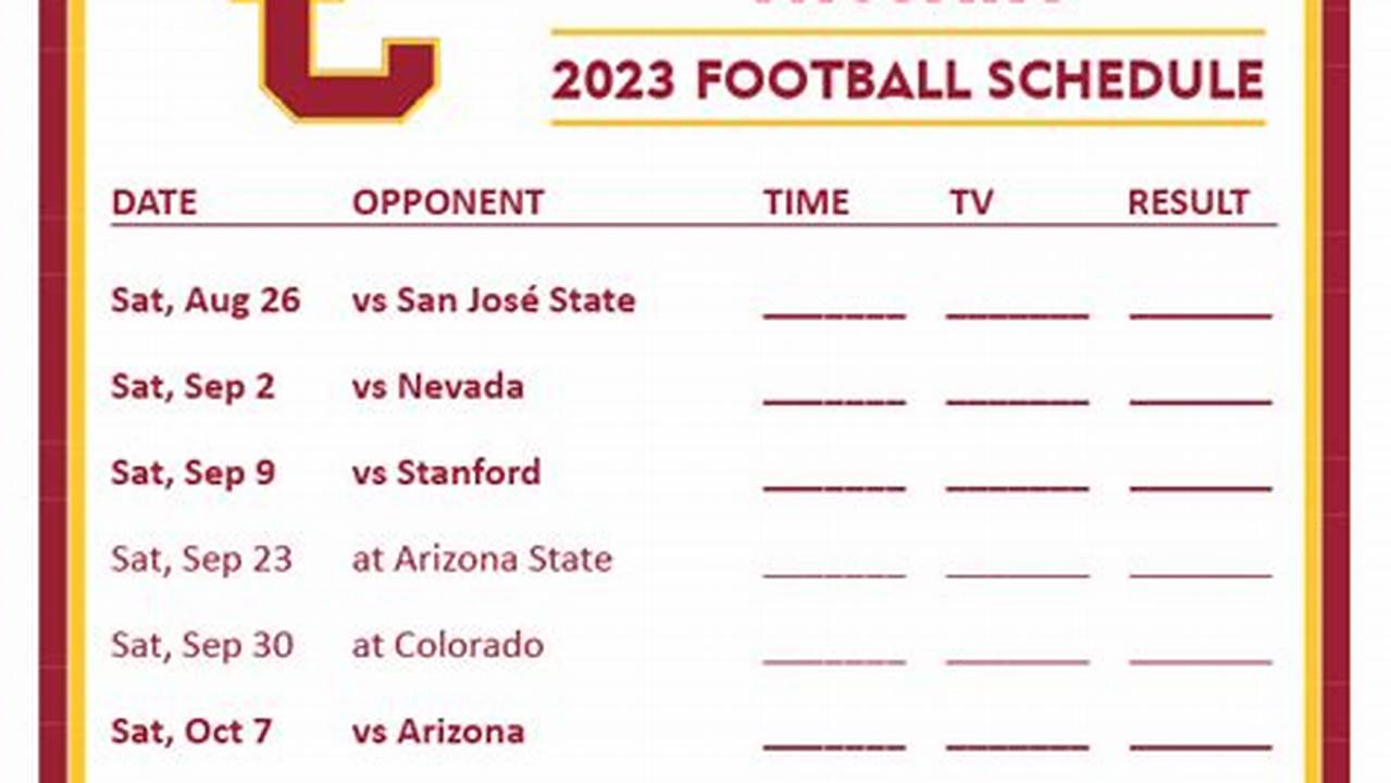 The 2024 Schedule For The Usc Trojans Is Officially Out, And This Marks The Program&#039;s First Season In The Big 10 Conference., 2024