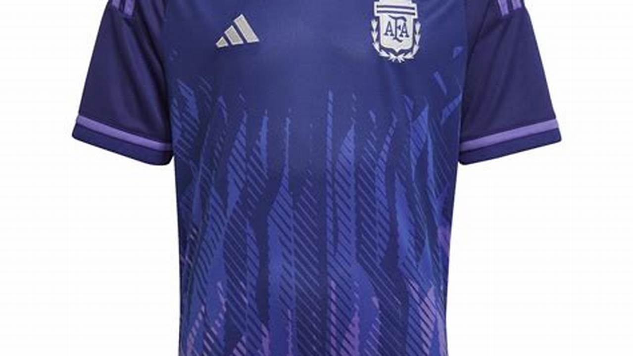 The Adidas Argentina 2024 Away Jersey Combines A Royal Blue Base With The Colors Of Argentina&#039;s Flag, White And Sky Blue., 2024