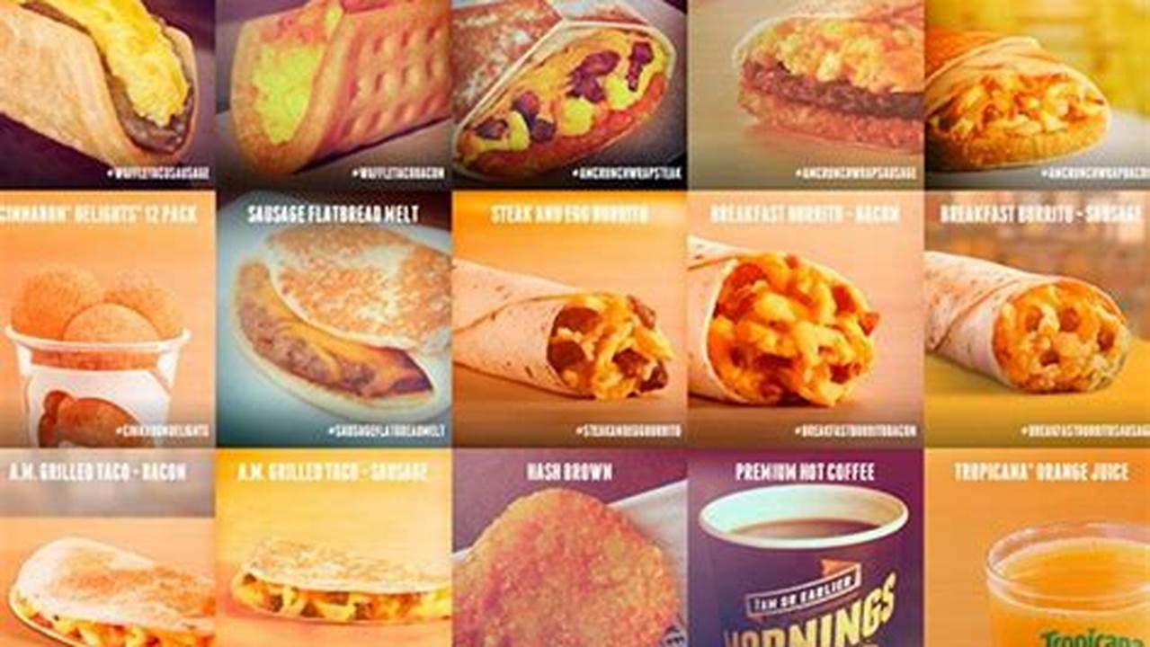 The Breakfast Taco Bell Menu Offers A Variety Of Delicious Options At Affordable Prices., 2024