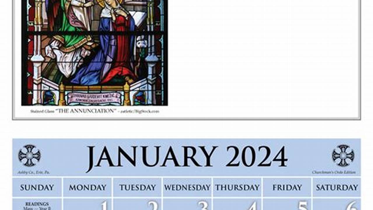The Catholic Church&#039;s National Calendar For 2024 Has Been Published And Is Available Now On The Nzcbc Website., 2024
