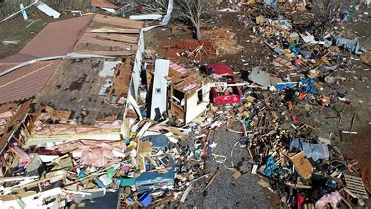 The Contents Of A Mobile Home In The Fox Hollow Area Along Cindi Lane Are Strewn Across The Property Following A Suspected Tornado In Claremont, Nc On Tuesday., 2024