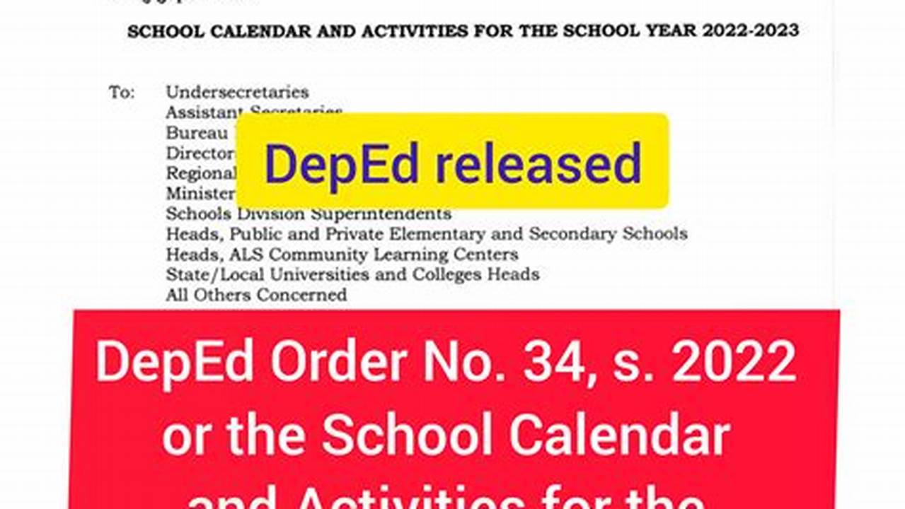 The Department Of Education Issues Deped Order No., 2024