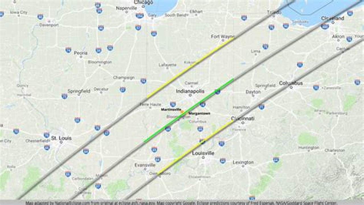 The Following Are General Timings For The Eclipse Across Indiana., 2024