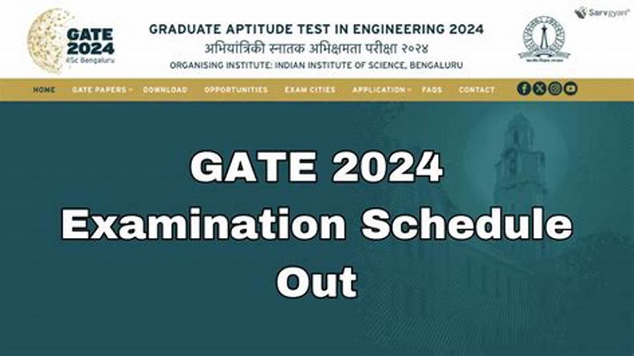 The Gate Exam Is Out Of A Total Of., 2024