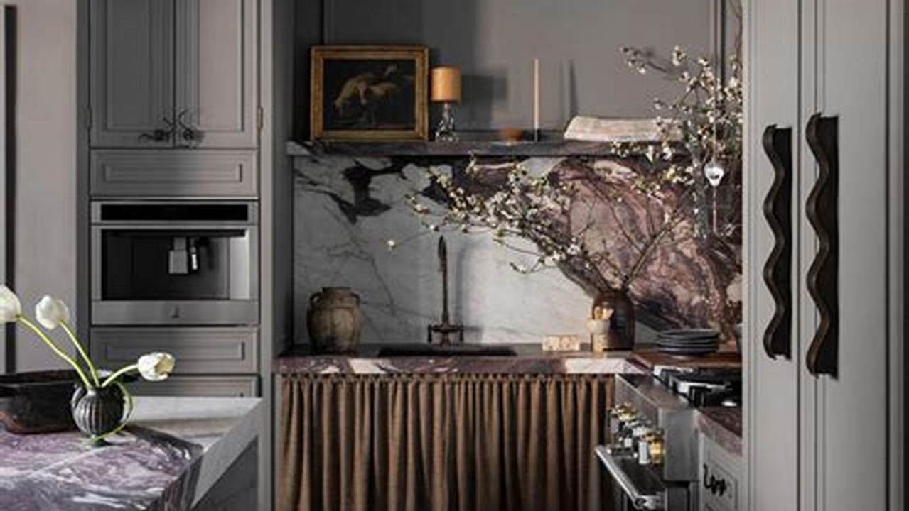 The Gray Kitchens Of 2024 Will Have Warmer Undertones, Like This Neutral Beauty In Jeremiah Brent’s Manhattan Studio., 2024