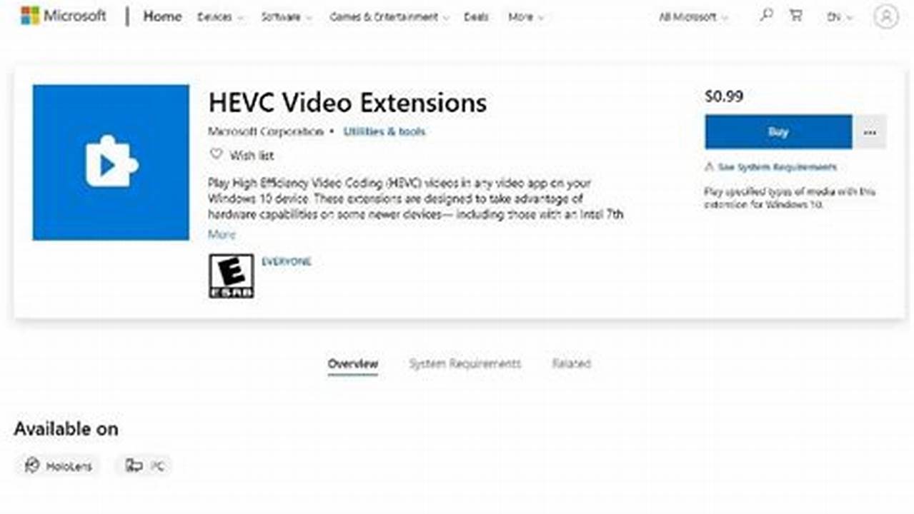 The Hevc Codecs Are No Longer Available For Free On The Microsoft Store., 2024