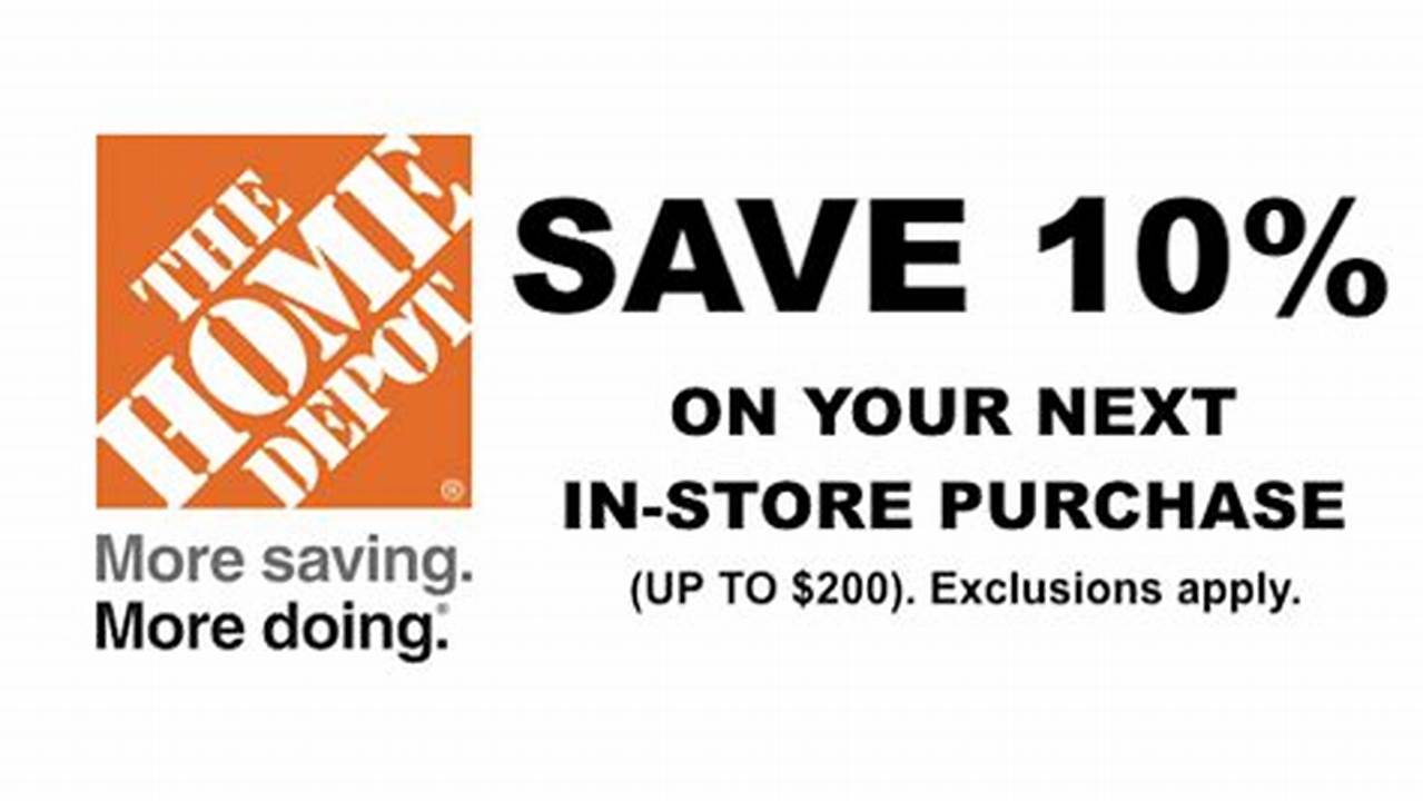 The Home Depot Coupons 2024