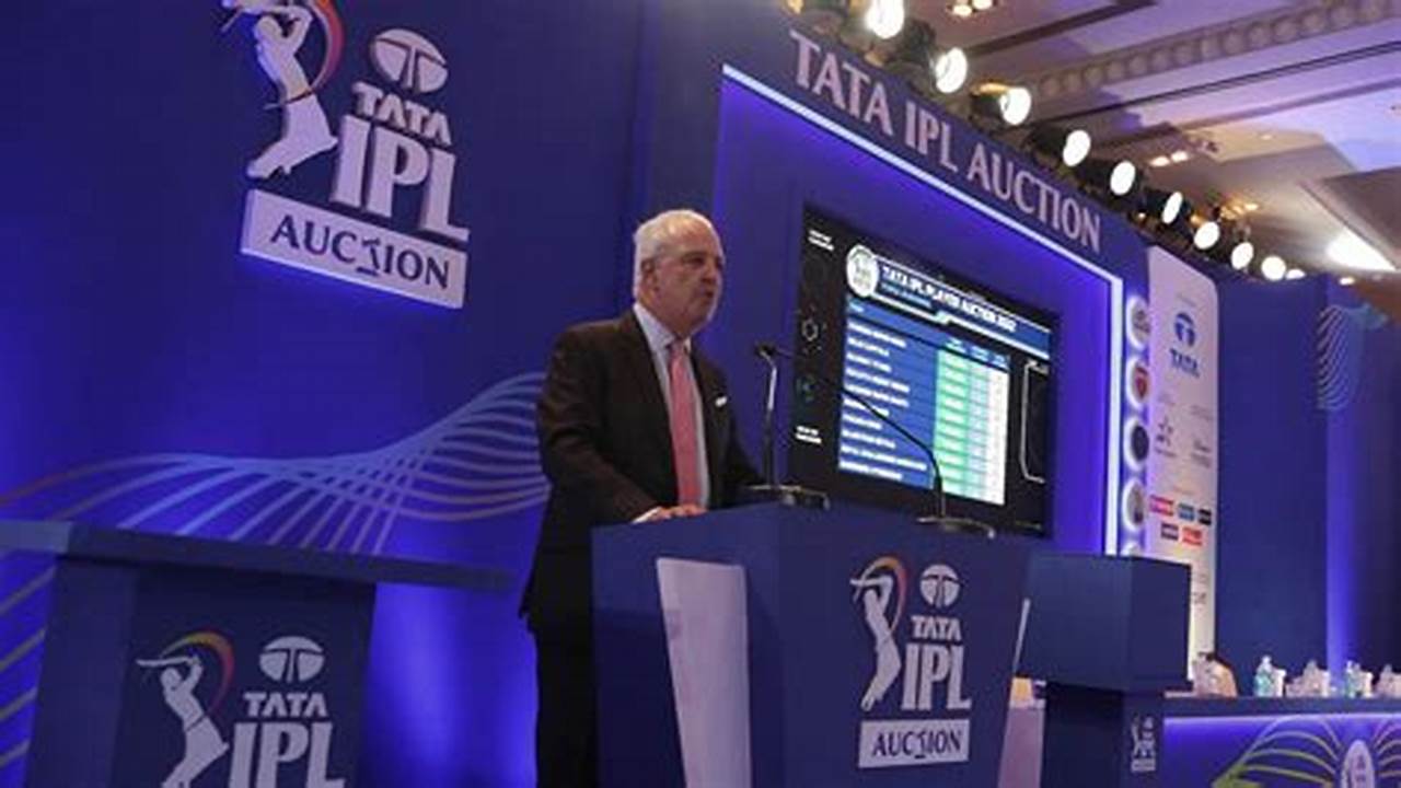 The Ipl Auction Will Be Held In Dubai On Tuesday, December 19., 2024
