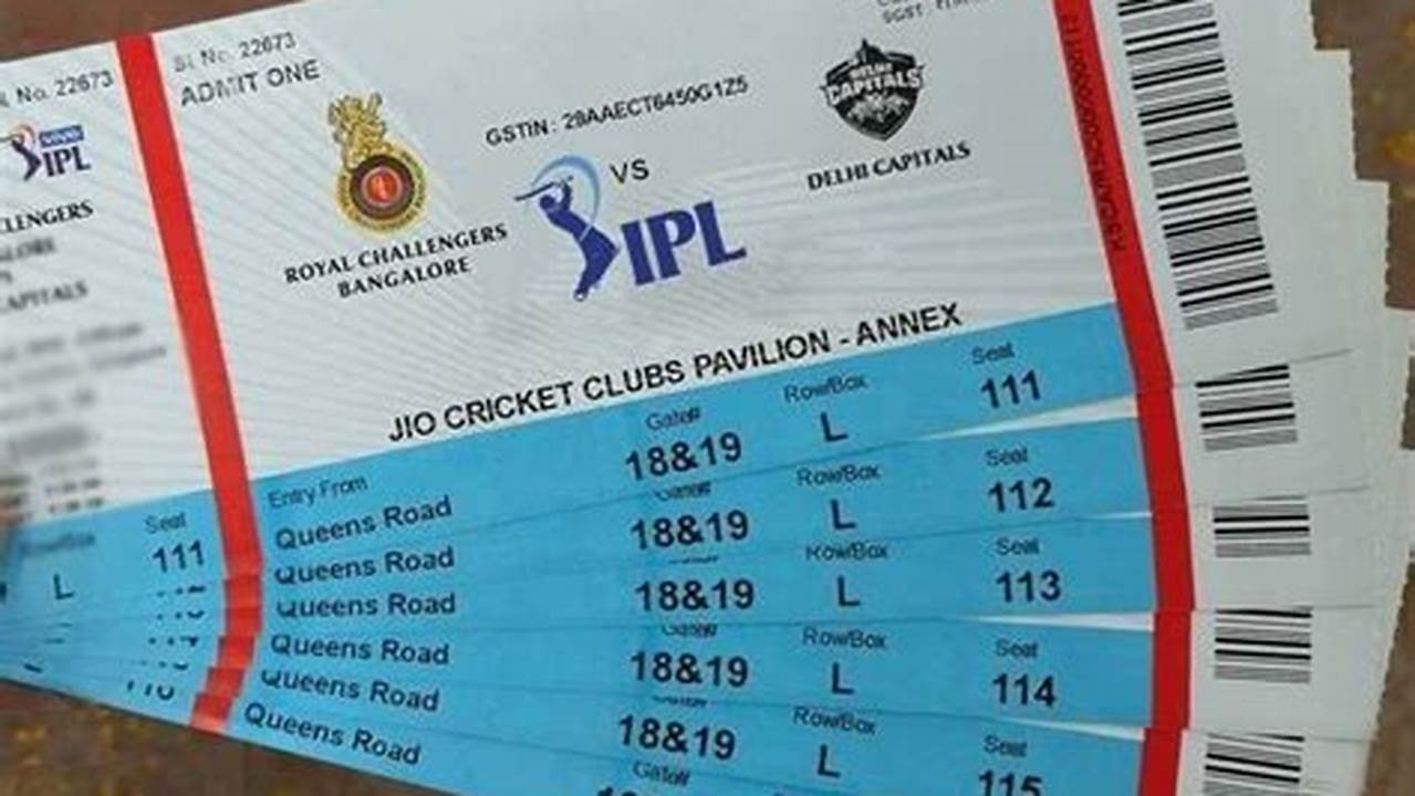 The Match Tickets For The Opening Game Of Ipl 2024 Between Chennai Super Kings And Royal Challengers Bangalore Went Live On Monday, 9.30 Am And Are Available., 2024