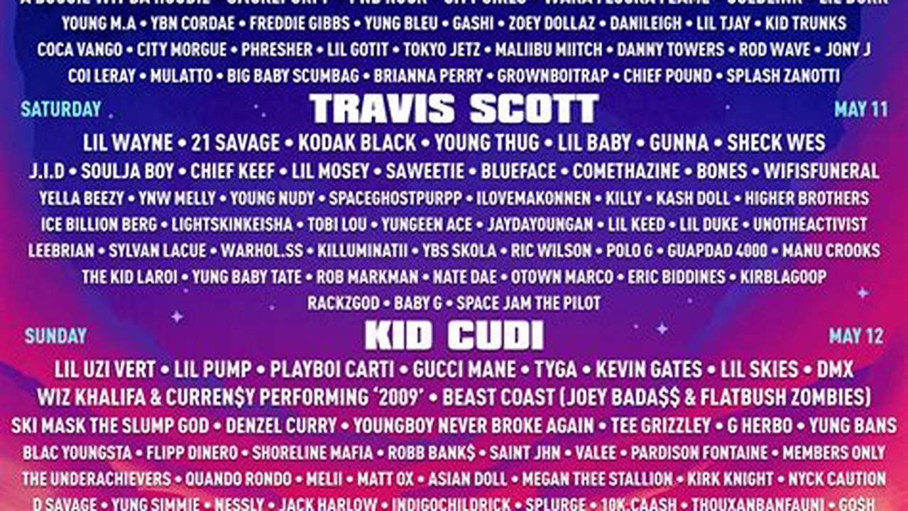The Miami Rolling Loud 2024 Lineup Features Headliners Nicki Minaj, Post Malone, And Future X Metro Boomin And Includes Yg, Tyga, Party Next Door, Lil Tecca,, 2024