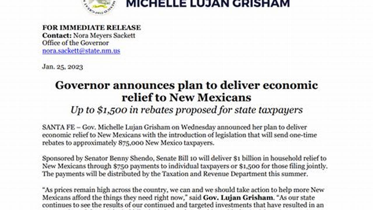 The New Mexico Tax Rebates Are The Result Of Two Pieces Of Legislation, 2024