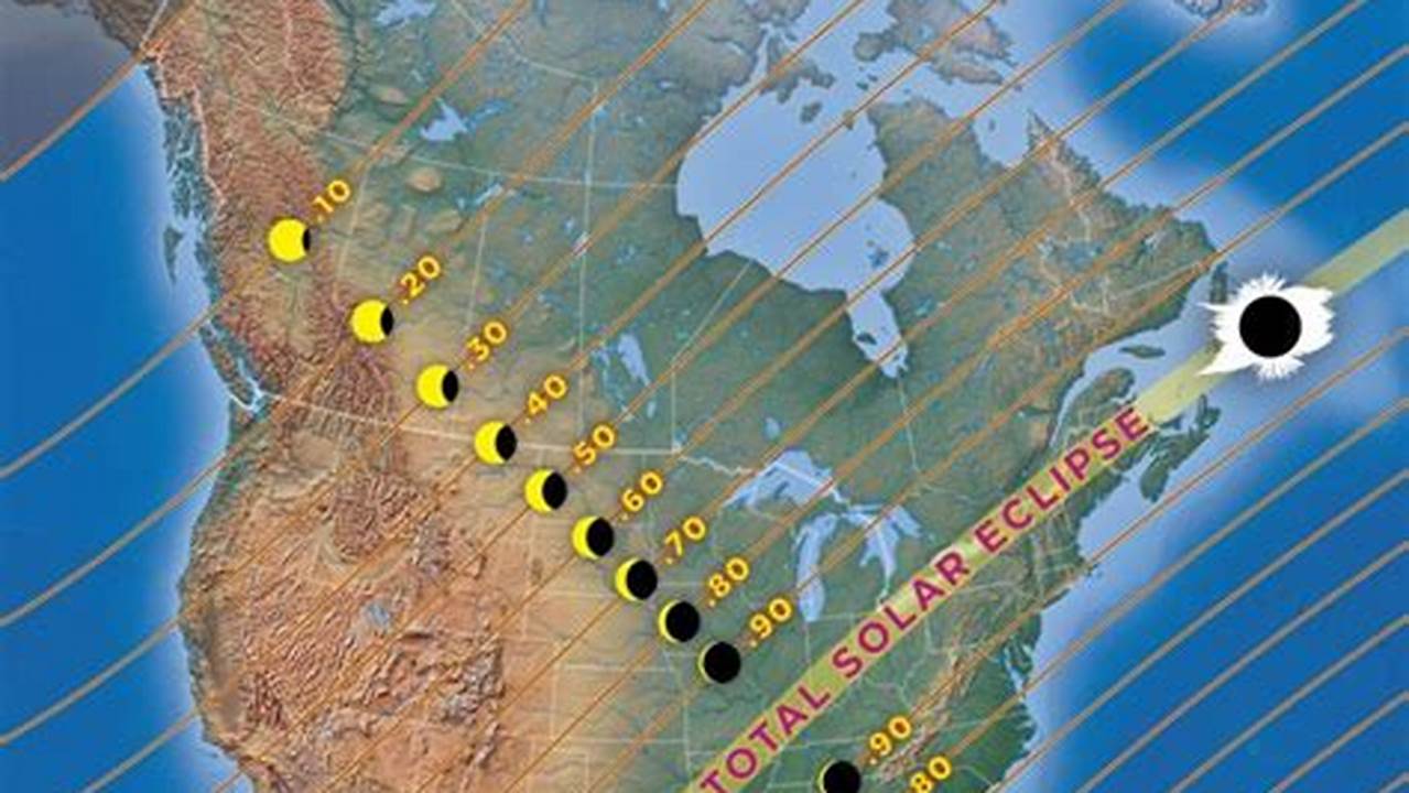 The Next Total Solar Eclipse Of April 8, 2024 In North America Begins Near Matazlan In Mexico, Crosses Texas And The Us Midwest And Northeastern States,., 2024