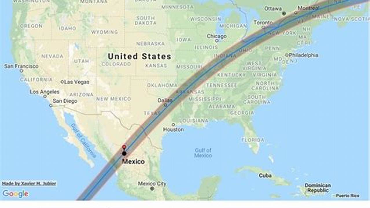 The Path Of The Eclipse Will Be Along A., 2024