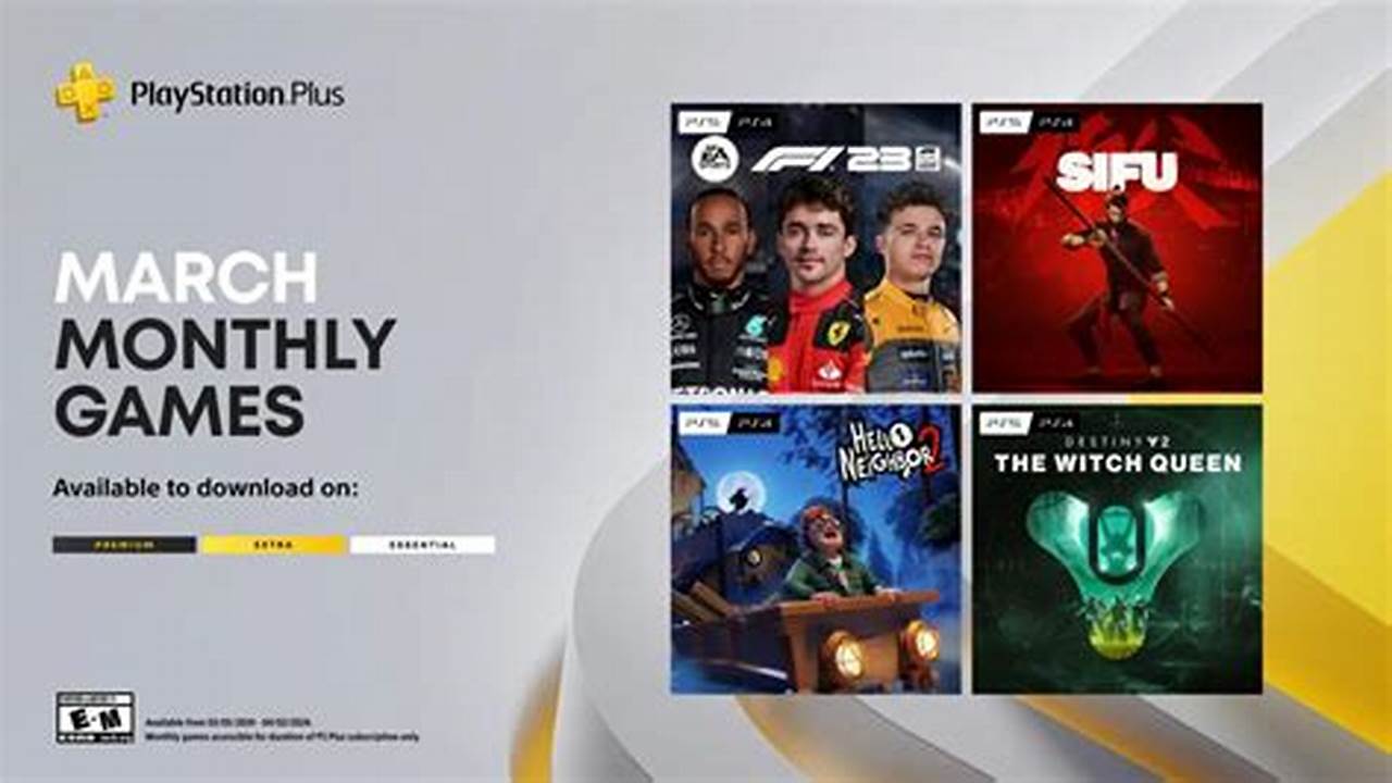The Ps Plus Free Games For March 2024, In That Order, Are Sifu, Ea Sports F1 23, Hello Neighbor 2, And Destiny 2&#039;S Witch Queen Expansion., 2024