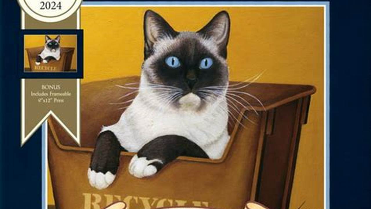 The Special Edition American Cat 2024 Wall Calendar Features Artwork By Lowell Herrero Of Adorable Felines Every Month., 2024