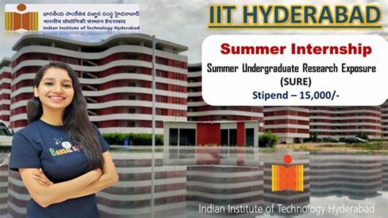 The Sure Internship At Iit Hyderabad Is Set To Begin From 15 May 2024 Till 14 July, 2024., 2024