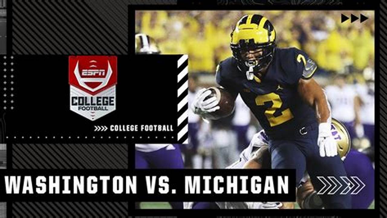 The Washington Huskies Face The Michigan Wolverines Tonight At A College Football., 2024