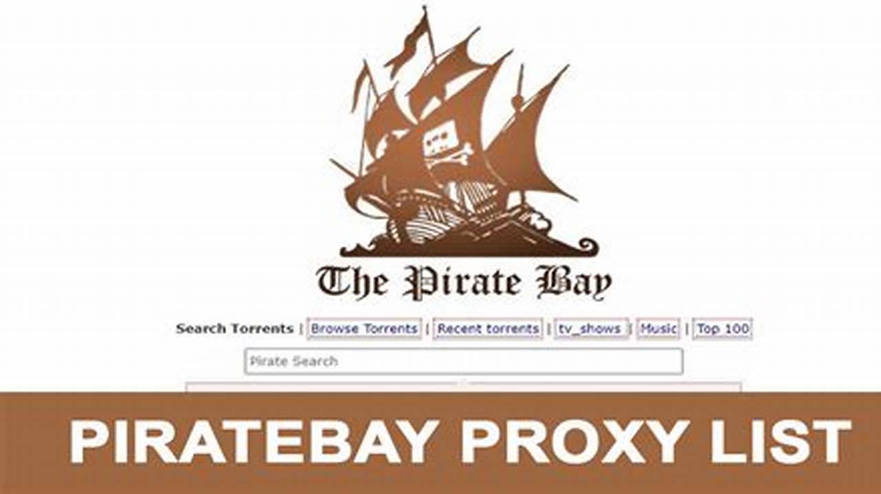 These Are The Best Pirate Bay Proxy Sites And Mirror Lists In 2024 That Will Help You To Get Pirate Bay Unblocked Effortlessly With Good Speed And Fewer Or No., 2024