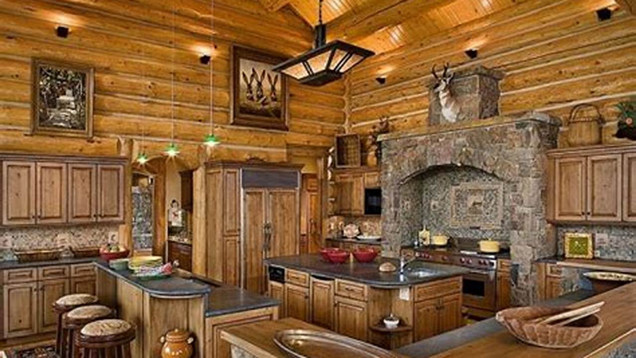 This Kitchen In A Luxurious Mountain Cabin Strikes The Perfect Balance Between Cozy And Modern,., 2024