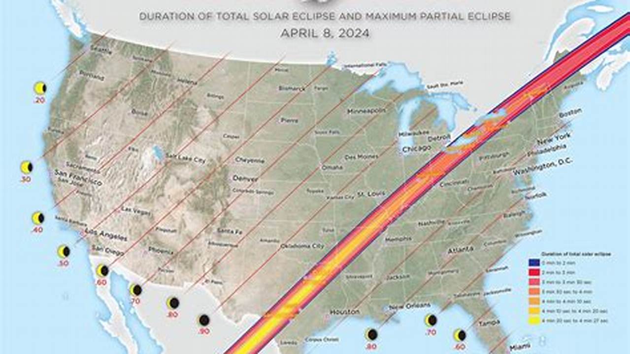 This Map Shows Where And When The Eclipse Is Visible In Indiana., 2024