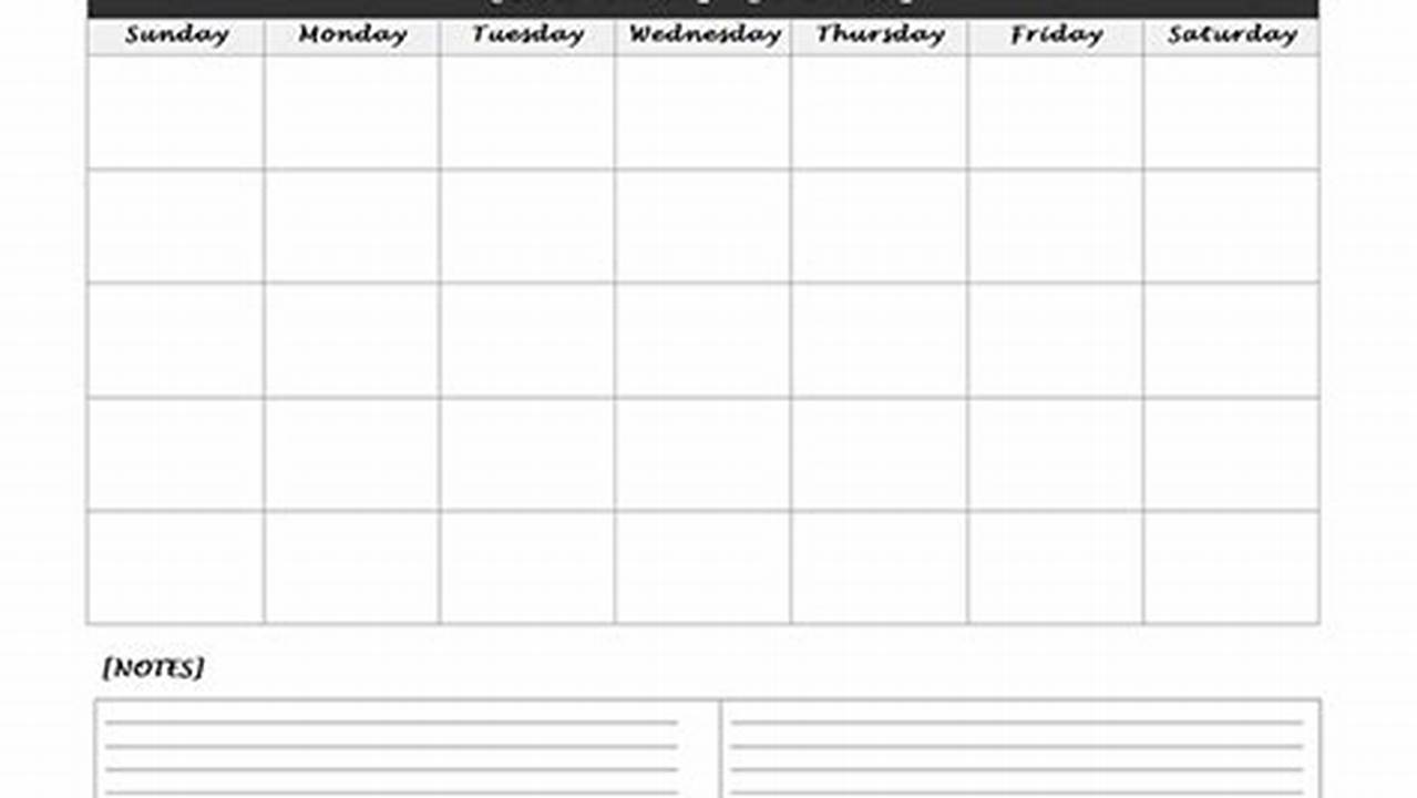 This Template Also Includes Blank Space For Your Notes Under Each Month That You Can Use To Write Down Your Important Reminders., 2024