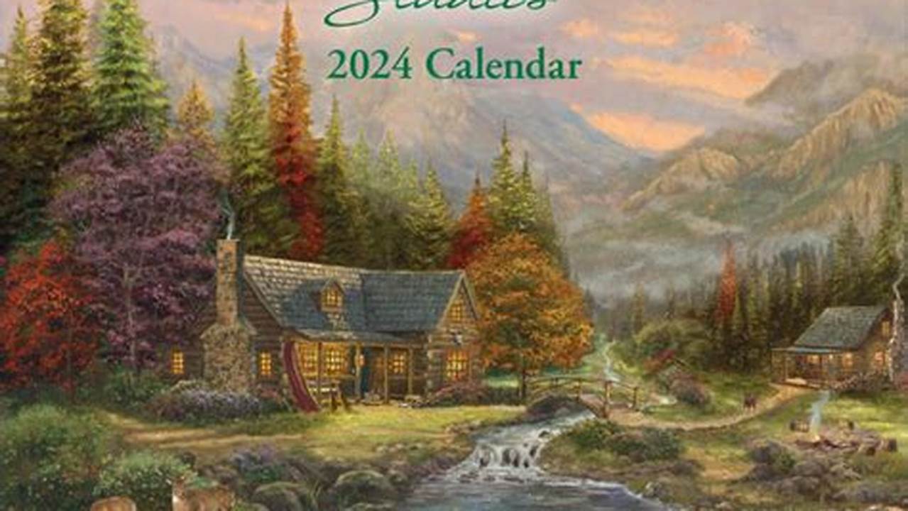 Thomas Kinkade Studios 2024 Deluxe Wall Calendar With Scripture