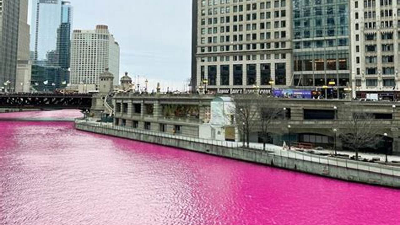 Thousands Of Residents Turn Up To Watch The Chicago River., 2024