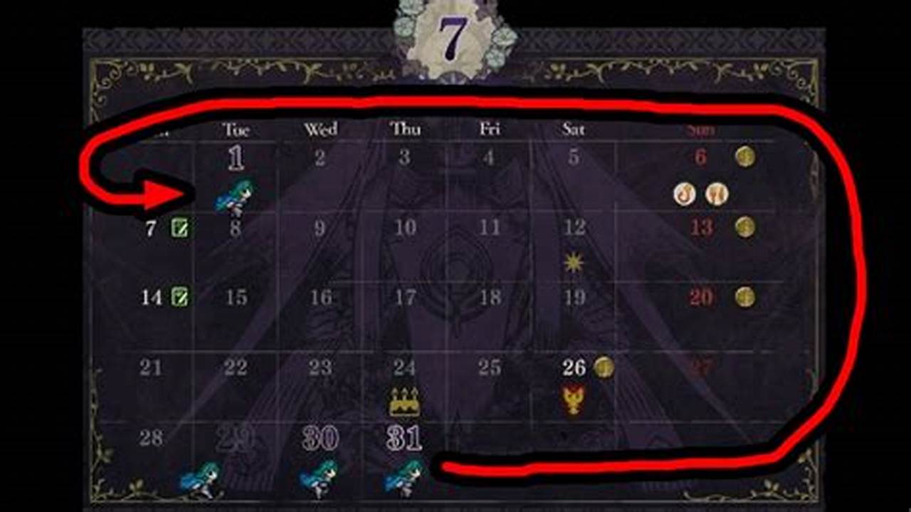 Three Houses Calendar Months