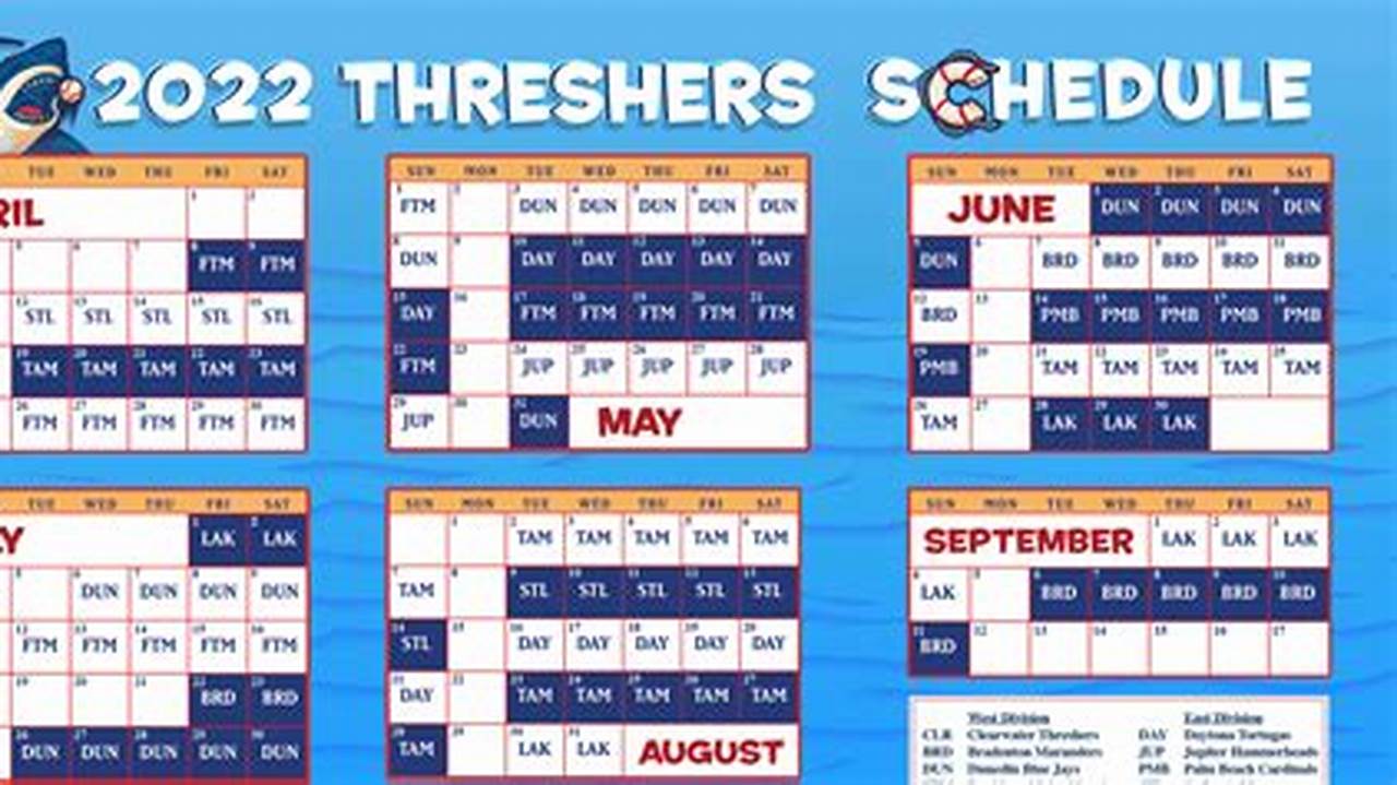 Threshers Schedule 2024 Season